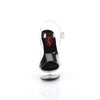 EXCITE-608 - Plateau High Heel Sandaletten - Schwarz/Transparent | Pleaser