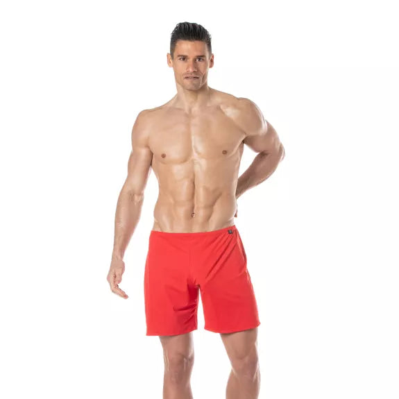Herrenshorts Exhib It - Atmungsaktiv, elastisch & schnelltrocknend, Rot | TOF Paris