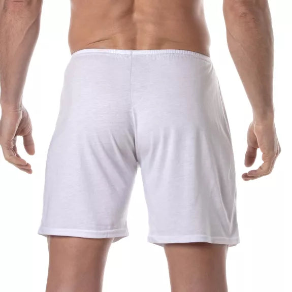 Herren Shorts Exhib It - Elastisch, leicht & schnelltrocknend weiß | TOF Paris