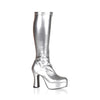 EXOTICA-2000 Plateau Stiefel Silber von Funtasma