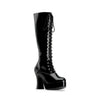EXOTICA-2020 Plateau Stiefel Lack Schwarz | Funtasma SALE