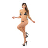 Schwarzes Mikro Bikini Set mit Glitzersteinen von Pleaser Dancewear – Ansicht 5