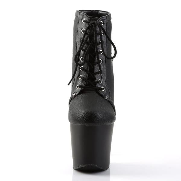 FEARLESS-700-28 Plateau Stiefeletten mit Nieten Schwarz von Pleaser – Ansicht 2