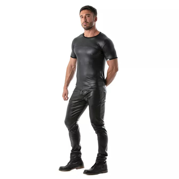 Schwarzes Fetish-T-Shirt von TOF Paris – Ansicht 5