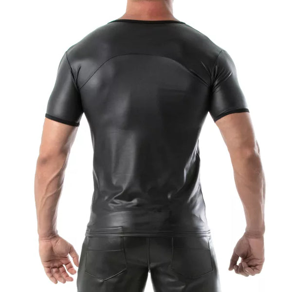 Schwarzes Fetish-T-Shirt von TOF Paris – Ansicht 3