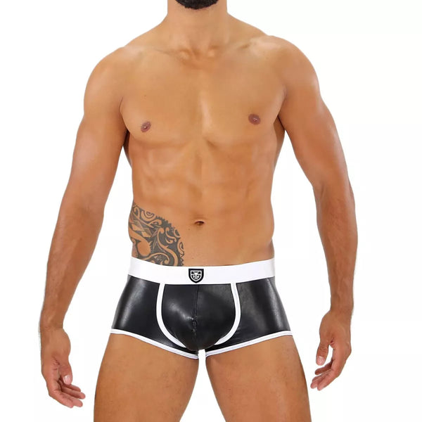 Boxershorts mit Komfort-Beutel & nahtfreiem Seiten-Design, Schwarz-Weiß | TOF Paris