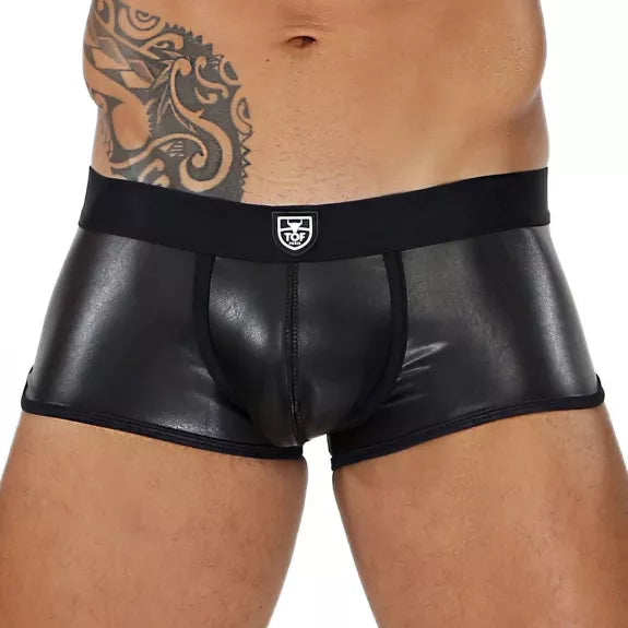 Boxershort, nahtlos & elastisch mit betonter Fronttasche, Schwarz | TOF Paris