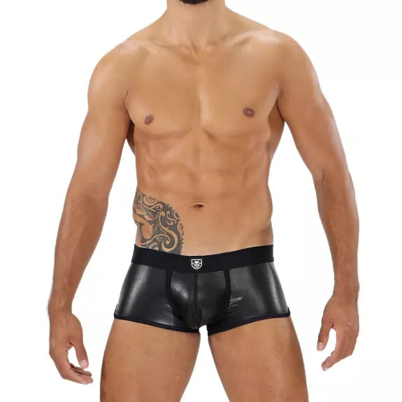Boxershort, nahtlos & elastisch mit betonter Fronttasche, Schwarz | TOF Paris