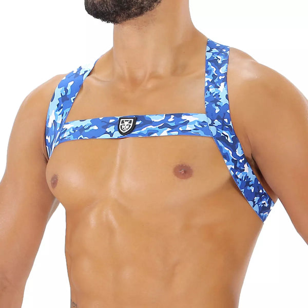 Herren Harness Blau-Camouflage - Komfortabel & Stylisch | TOF Paris