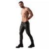 Schwarze Fetish zip-Hose von TOF Paris – Ansicht 7