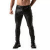 Schwarze Fetish zip-Hose von TOF Paris – Ansicht 6