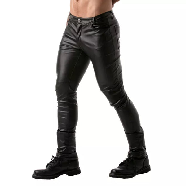 Schwarze Fetish zip-Hose von TOF Paris – Ansicht 8