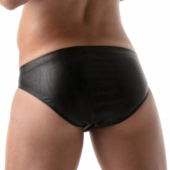 Mini Brief Slip, Schwarz - Sexy Low Waist mit Komfort & Logo-Detail | TOF Paris