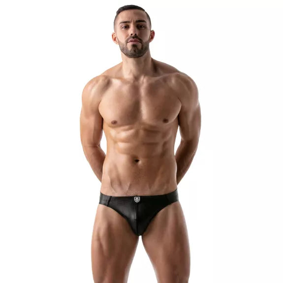 Mini Brief Slip, Schwarz - Sexy Low Waist mit Komfort & Logo-Detail | TOF Paris