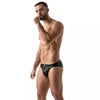 Mini Brief Slip, Schwarz - Sexy Low Waist mit Komfort & Logo-Detail | TOF Paris