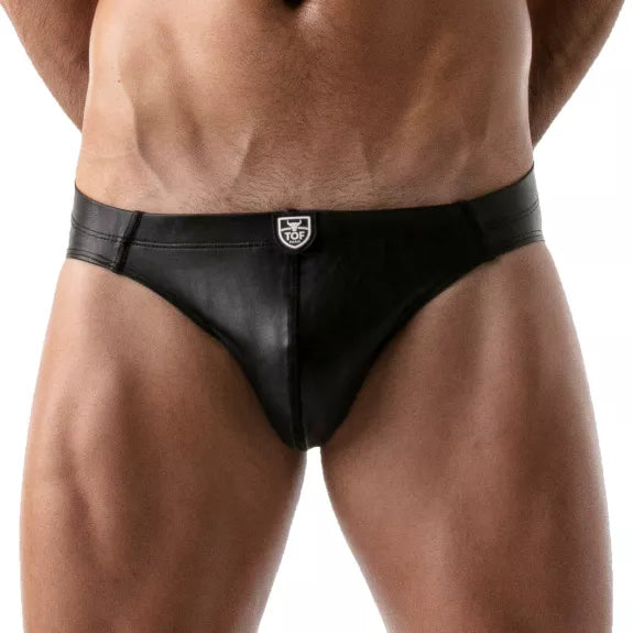 Mini Brief Slip, Schwarz - Sexy Low Waist mit Komfort & Logo-Detail | TOF Paris