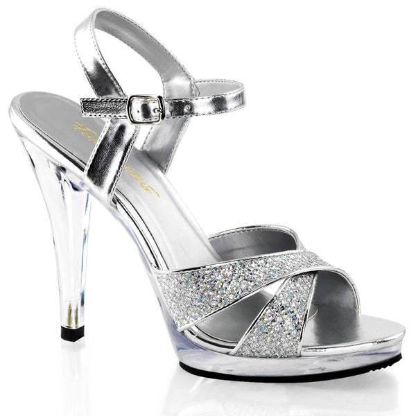 FLAIR-419(G) Sandaletten Silber/Transparent von Fabulicious