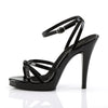 FLAIR-436 Sandaletten Lack Schwarz | Fabulicious