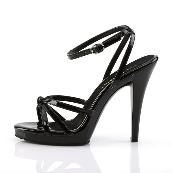 FLAIR-436 Sandaletten Lack Schwarz | Fabulicious