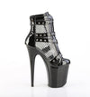 FLAMINGO-1013RM Plateau Stiefeletten - Schwarz Lack von Pleaser – Ansicht 5
