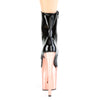 FLAMINGO-1020 Plateau Stiefeletten Schwarz/Rose Gold von Pleaser – Ansicht 4