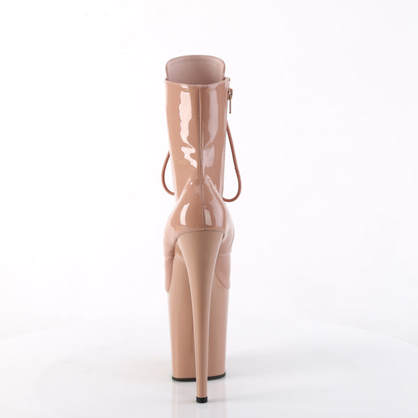 FLAMINGO-1020 Plateau Stiefel - Nude Lack von Pleaser – Ansicht 4