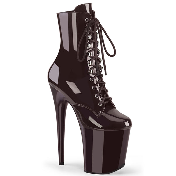 FLAMINGO-1020 Plateau Stiefeletten - Violett Lack von Pleaser
