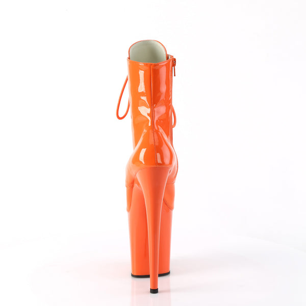 FLAMINGO-1020 Plateau Stiefeletten - Orange Lack | Pleaser