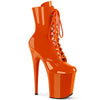 FLAMINGO-1020 Plateau Stiefeletten - Orange Lack | Pleaser