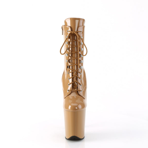 FLAMINGO-1020 Plateau Stiefel - Nude Lack von Pleaser – Ansicht 2