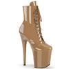 FLAMINGO-1020 Plateau Stiefel - Nude Lack von Pleaser