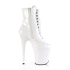 FLAMINGO-1020 Plateau Stiefeletten Lack Weiß von Pleaser – Ansicht 5