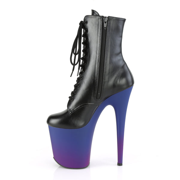 FLAMINGO-1020BP Plateau Stiefeletten Blau/Lila von Pleaser – Ansicht 3