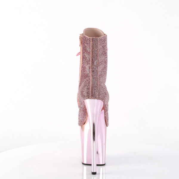 FLAMINGO-1020CHRS Plateau Stiefeletten - Rosa von Pleaser – Ansicht 4