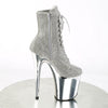 FLAMINGO-1020CHRS Plateau Stiefeletten - Silber Glitzer von Pleaser SALE – Ansicht 5
