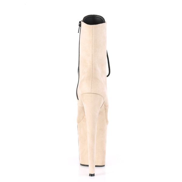 FLAMINGO-1020FS Plateau Stiefeletten - Beige von Pleaser – Ansicht 4
