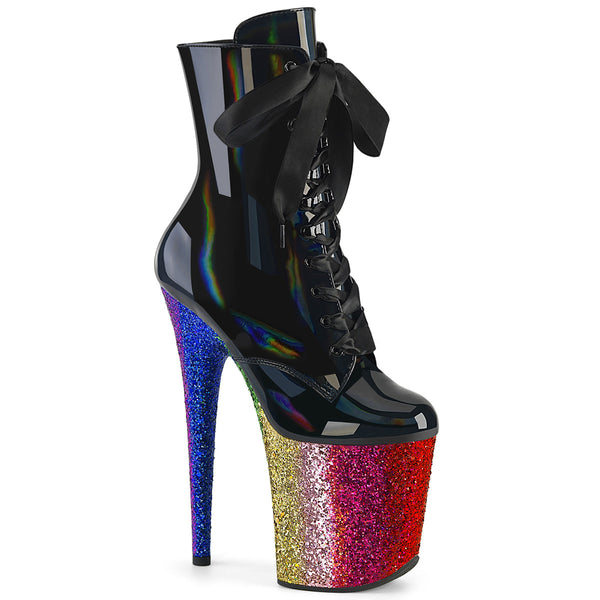 FLAMINGO-1020HG Plateau Stiefeletten - Schwarz Mehrfarbig von Pleaser