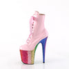 FLAMINGO-1020HG Plateau Stiefeletten - Rosa Mehrfarbig von Pleaser – Ansicht 3
