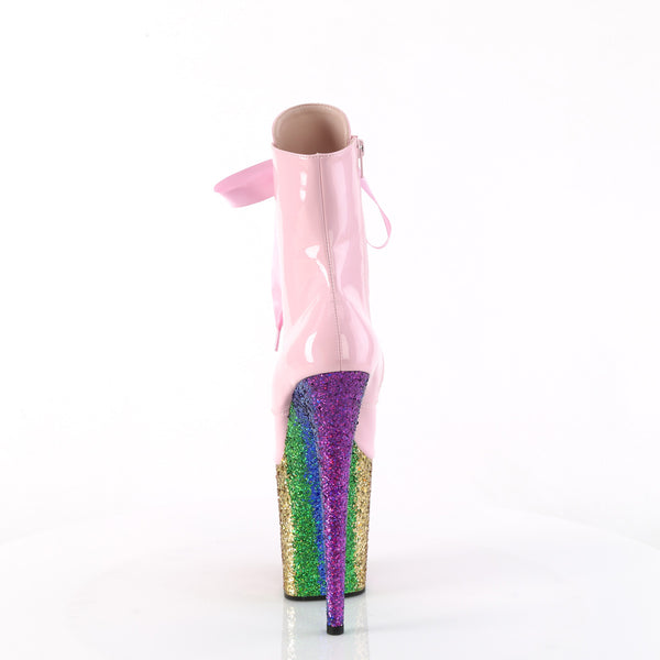FLAMINGO-1020HG Plateau Stiefeletten - Rosa Mehrfarbig von Pleaser – Ansicht 4