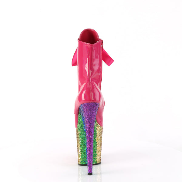 FLAMINGO-1020HG Plateau Stiefeletten - Pink Mehrfarbig von Pleaser – Ansicht 4