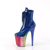 FLAMINGO-1020HG Plateau Stiefeletten - Blau Mehrfarbig von Pleaser – Ansicht 3