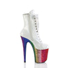 FLAMINGO-1020HG Plateau Stiefeletten - Weiß Mehrfarbig von Pleaser – Ansicht 5