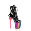 FLAMINGO-1020RC Plateau Stiefeletten - Schwarz/Mehrfarbig von Pleaser – Ansicht 5