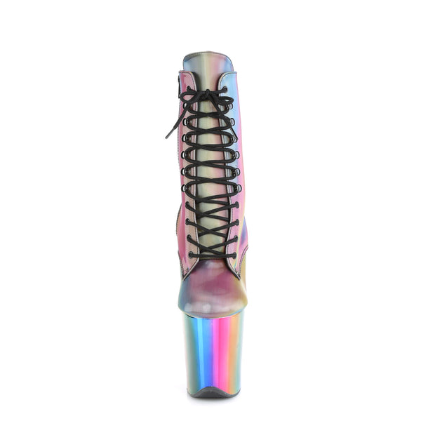 FLAMINGO-1020RC Plateau Stiefeletten Regenbogen von Pleaser – Ansicht 2