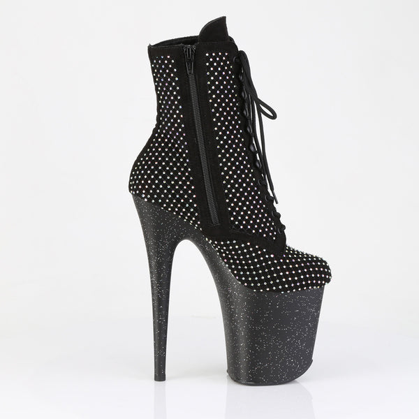 FLAMINGO-1020RM Plateau Stiefeletten schwarz | Pleaser