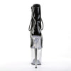FLAMINGO-1021 Plateau Peeptoe Stiefeletten Schwarz Lack Transparent von Pleaser – Ansicht 4