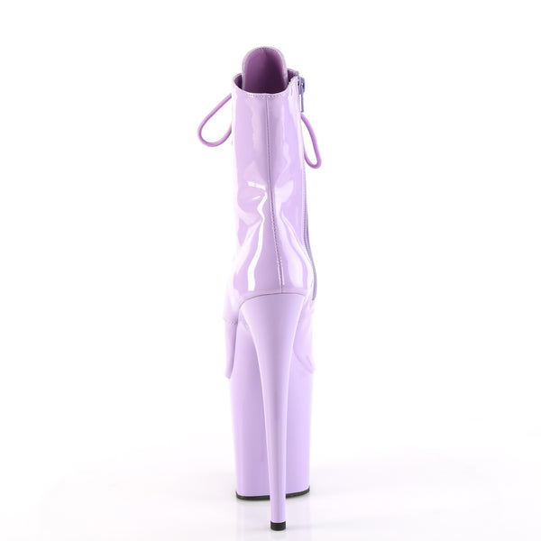 FLAMINGO-1021 Plateau Peeptoe Stiefelette - Violett Lack von Pleaser – Ansicht 4