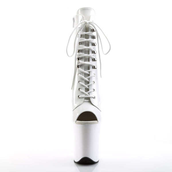 FLAMINGO-1021 Plateau Stiefeletten Weiss von Pleaser – Ansicht 2