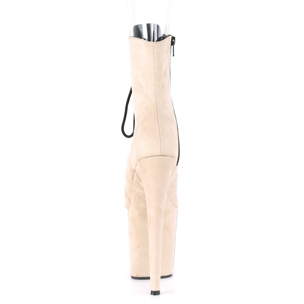 FLAMINGO-1021FS Plateau Stiefeletten - Beige von Pleaser – Ansicht 4