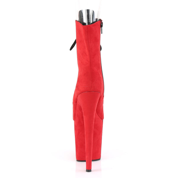 FLAMINGO-1021FS Plateau Peeptoe Stiefeletten Rot Matt von Pleaser – Ansicht 4